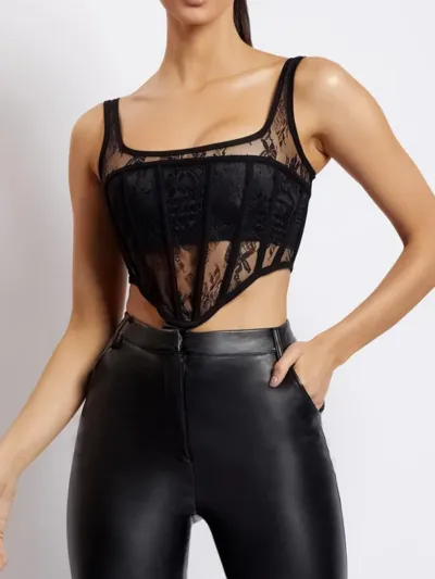 bustier-dentelle-noir-transparent Korzet na chrbticu predaj